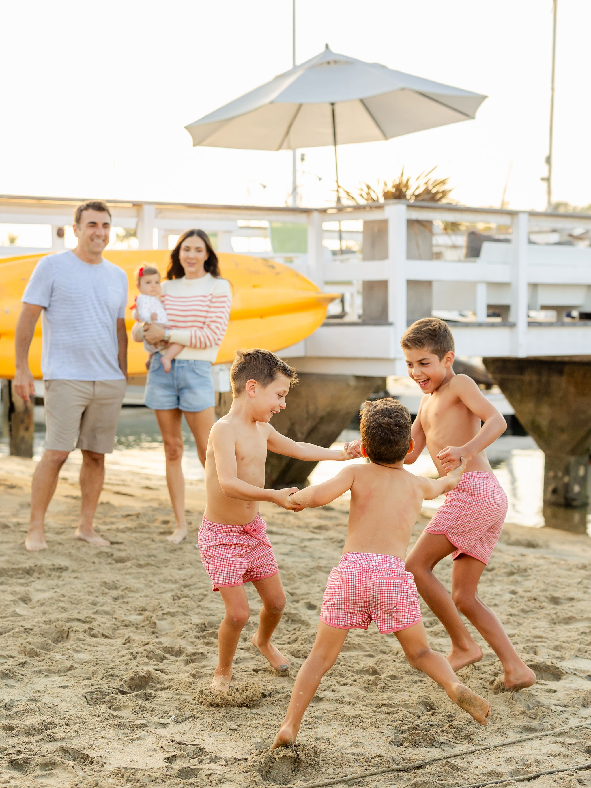 Family at sunset