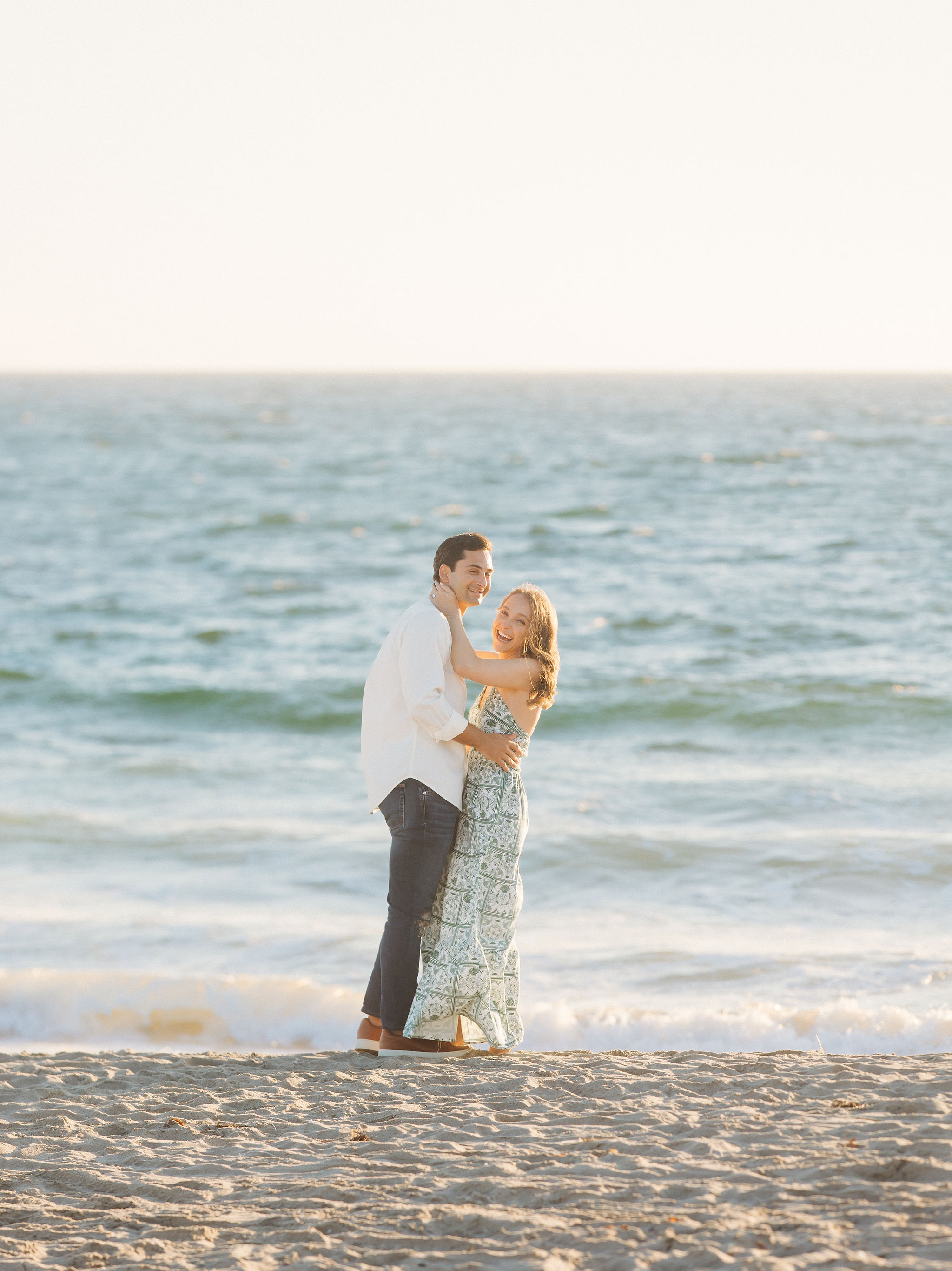 Romantic beach proposal photography