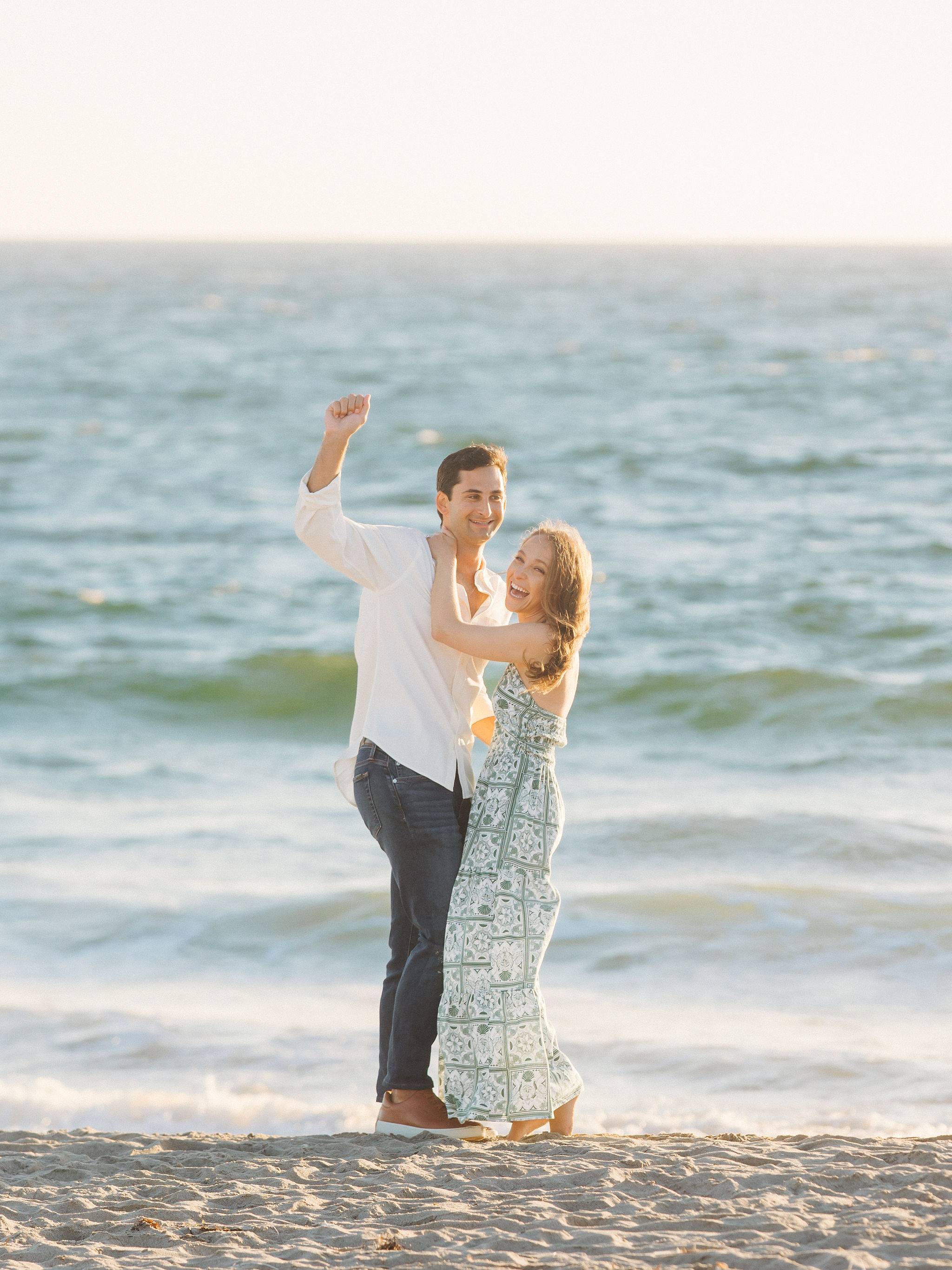 Candid engagement photography