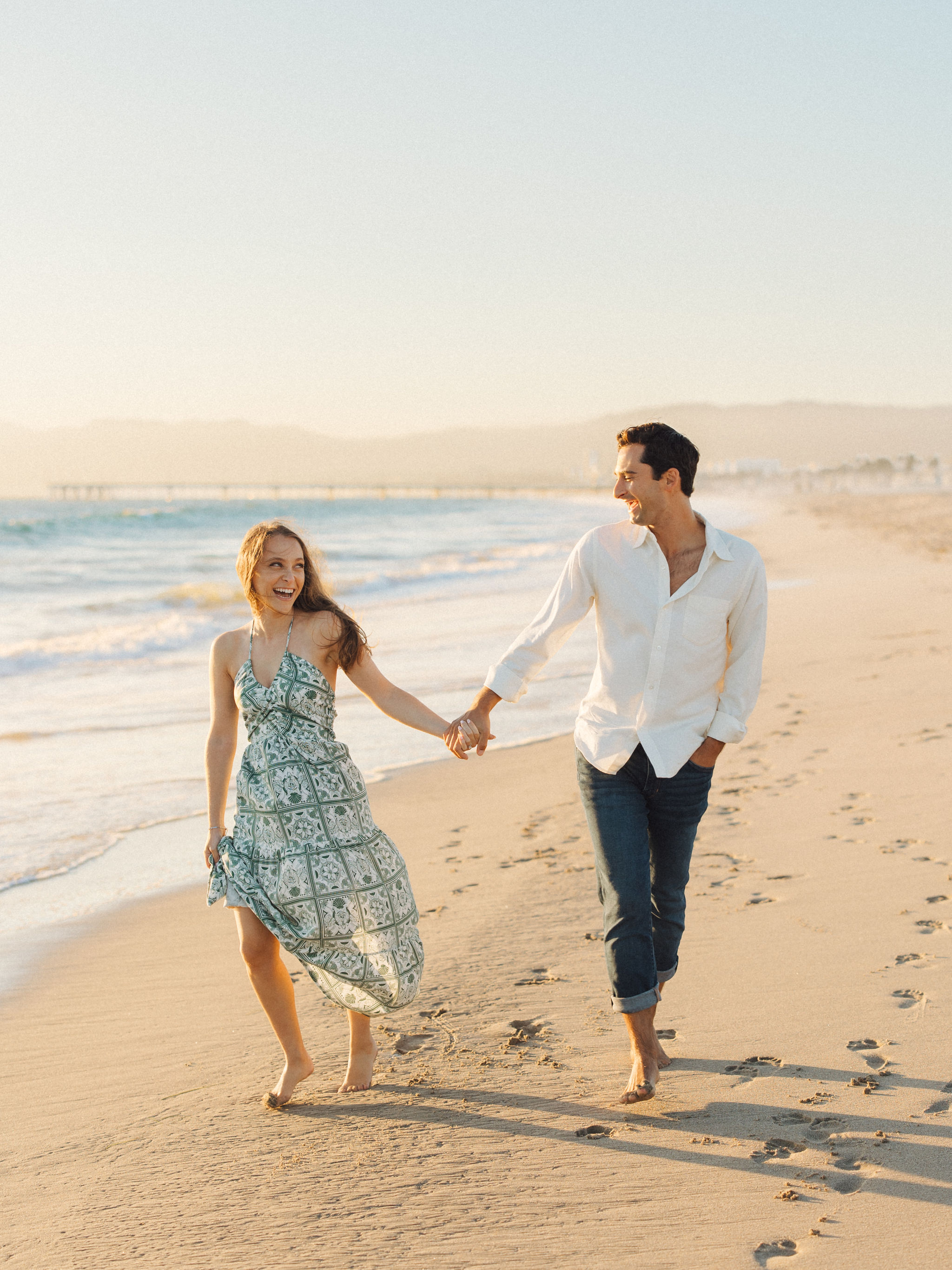 Newly engaged couple portraits
